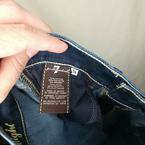 7 For All Mankind The Modern Straight Jeans Sz 26 - Picture 6 of 6